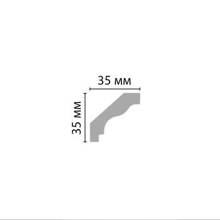 Плинтус потолочный гладкий DECOMASTER 96230F гибкий (35*35*2400мм)
