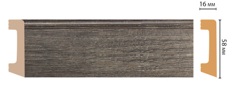 Плинтус напольный DECOMASTER D234-86ДМ (58*16*2400 мм)