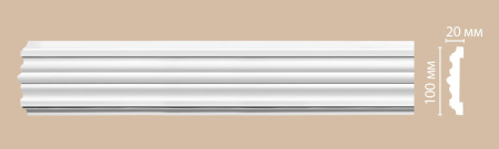 Молдинг гладкий DECOMASTER 97902 (100*20*2400мм)