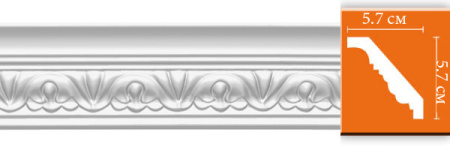 Плинтус потолочный с рисунком DECOMASTER 95609F гибкий (52*56*2400мм)