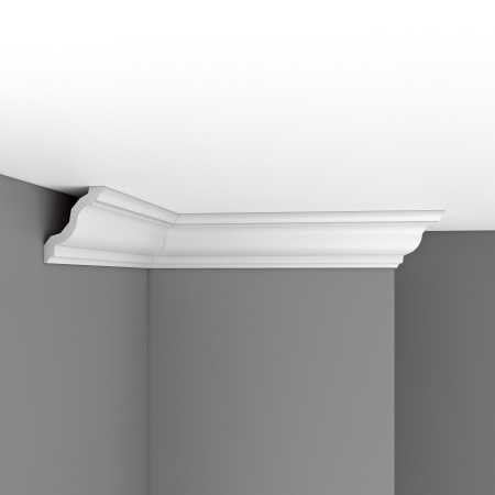 Плинтус потолочный гладкий DECOMASTER DP-2212F гибкий (125*105*2400мм)