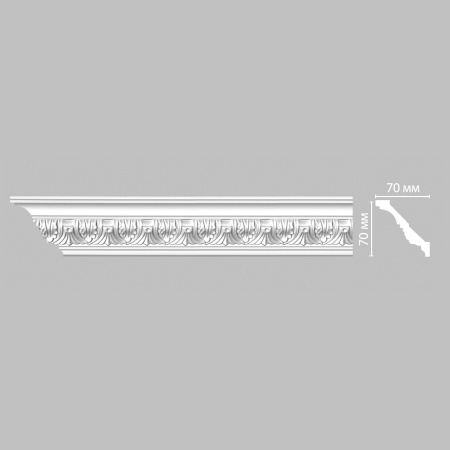 Плинтус потолочный с рисунком DECOMASTER 95622F гибкий (70*70*2400мм)