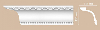 Плинтус потолочный с рисунком DECOMASTER DT-88107F гибкий (130*115*2400мм)