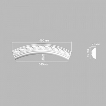 Радиус [1/4 круга] DECOMASTER 898061-90 (Rнар. 500 | Rвн. 450мм)