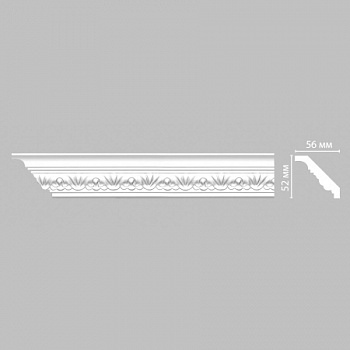 Плинтус потолочный с рисунком DECOMASTER 95609F гибкий (52*56*2400мм)