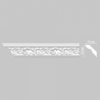 Плинтус потолочный с рисунком DECOMASTER 95775F гибкий (70*70*2400мм)