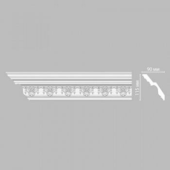 Плинтус потолочный с рисунком DECOMASTER DT-9851 (115*90*2400мм)