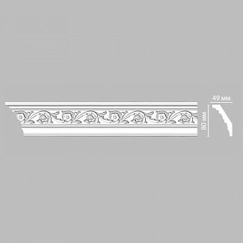 Плинтус потолочный с рисунком DECOMASTER DT-14F гибкий (80*49*2400мм)