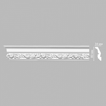 Плинтус потолочный с рисунком DECOMASTER DT-9829 (80*34*2400мм)