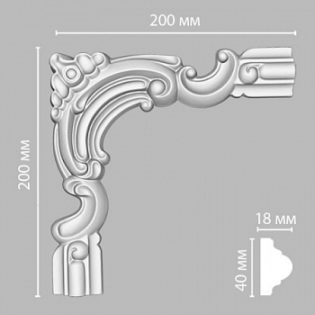 Угол DECOMASTER 97010-6 (200*200*18мм)