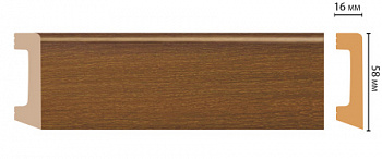 Плинтус напольный DECOMASTER D234-85 ДМ (58*16*2400 мм)