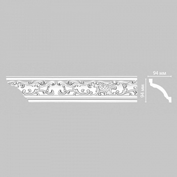 Плинтус потолочный с рисунком DECOMASTER 95292 (94*94*2400мм)